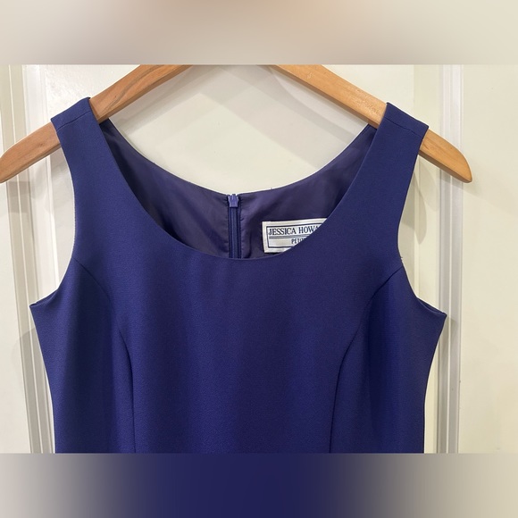 Jessica Howard 2 Piece Blazer Dress Set Size 4 Petite Sheath Dress Jacket Purple - Picture 9 of 16